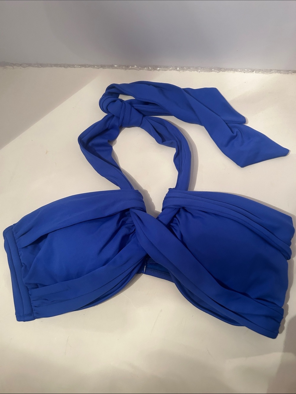Seafolly Cobalt Blue Twist Halter Bikini Top